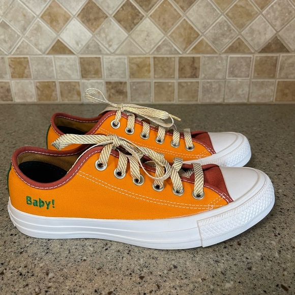 Converse Shoes - Converse All Star Women’s 6.5 Oh Baby Orange, Red & Green Sneakers